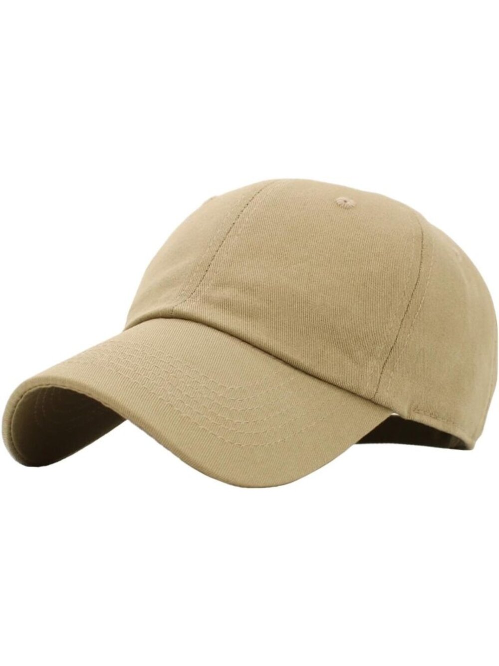 〽️Unisex Khaki Adjustable Low Crown Baseball Cap Classic Cotton Plain Dad Hat